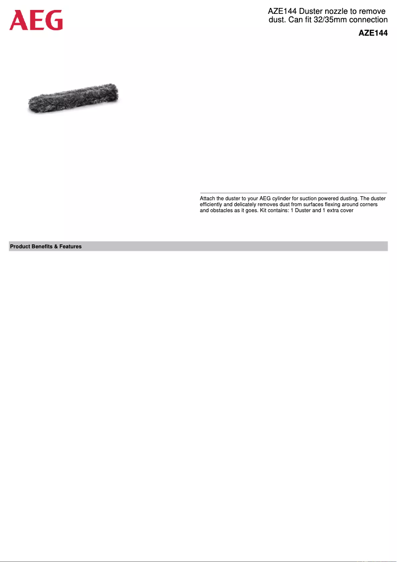 Image de la première page du manuel de l'appareil AZE144