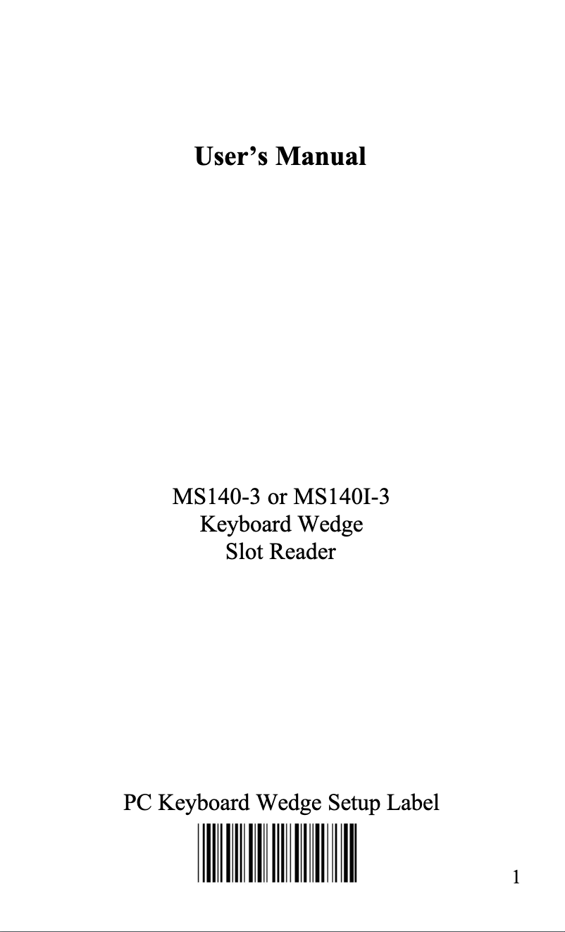 Image de la première page du manuel de l'appareil MS140