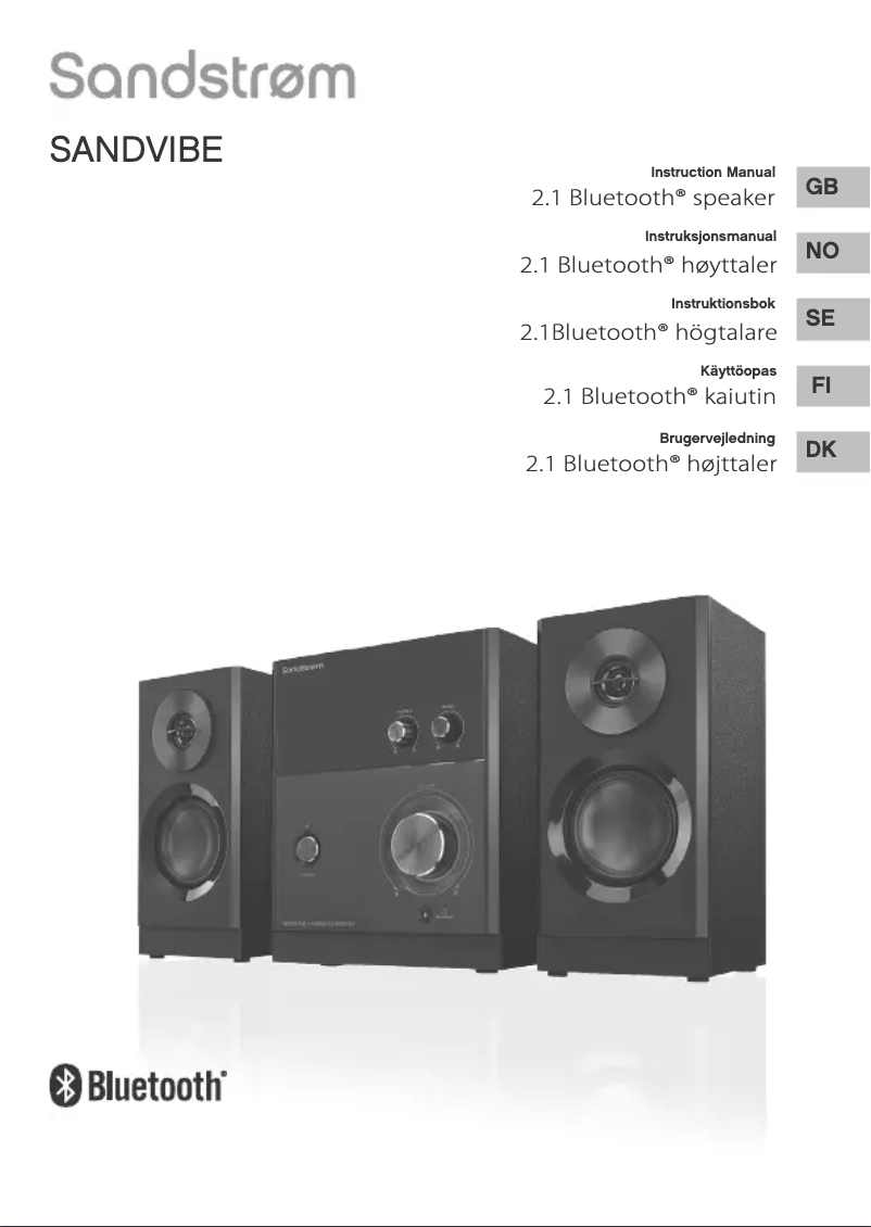 Page 1 de la notice Manuel utilisateur Sandstrøm SANDVIBE