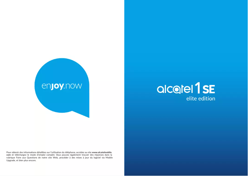 Page 1 de la notice Manuel utilisateur Alcatel 1SE