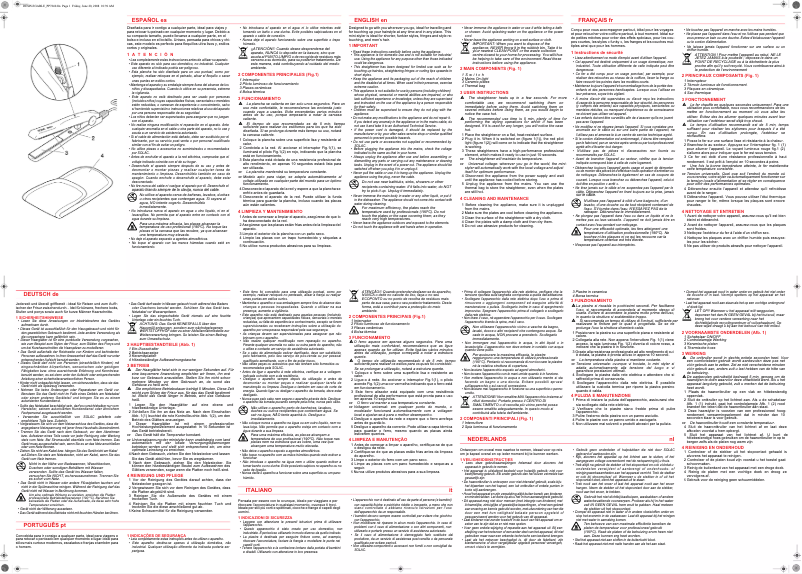 Page 1 de la notice Manuel utilisateur Solac PP7240