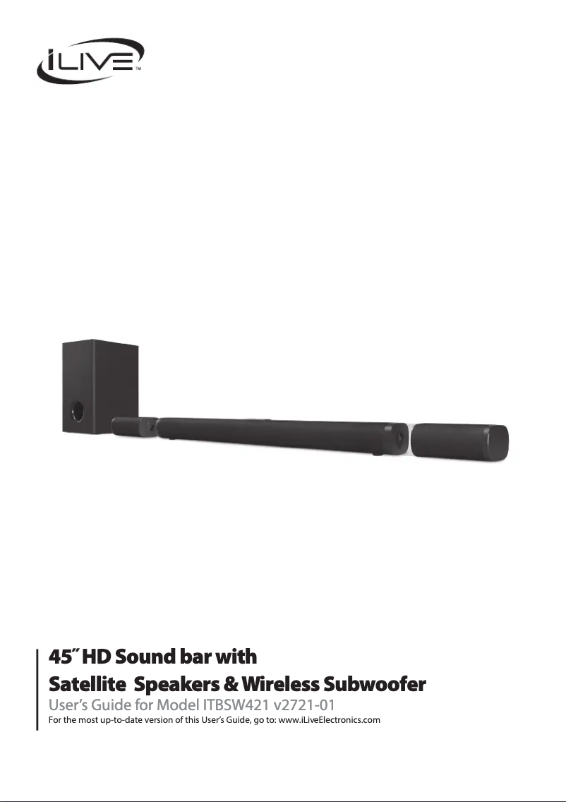 Page 1 de la notice Manuel utilisateur iLive ITBSW421