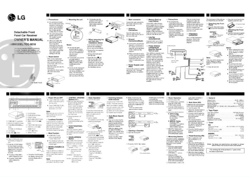 Página 1 del manual Manual de usuario LG TCC-9210