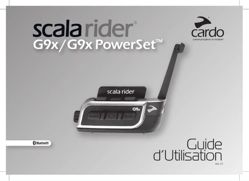 Page 1 de la notice Guide d'installation Cardo Scala Rider G9x