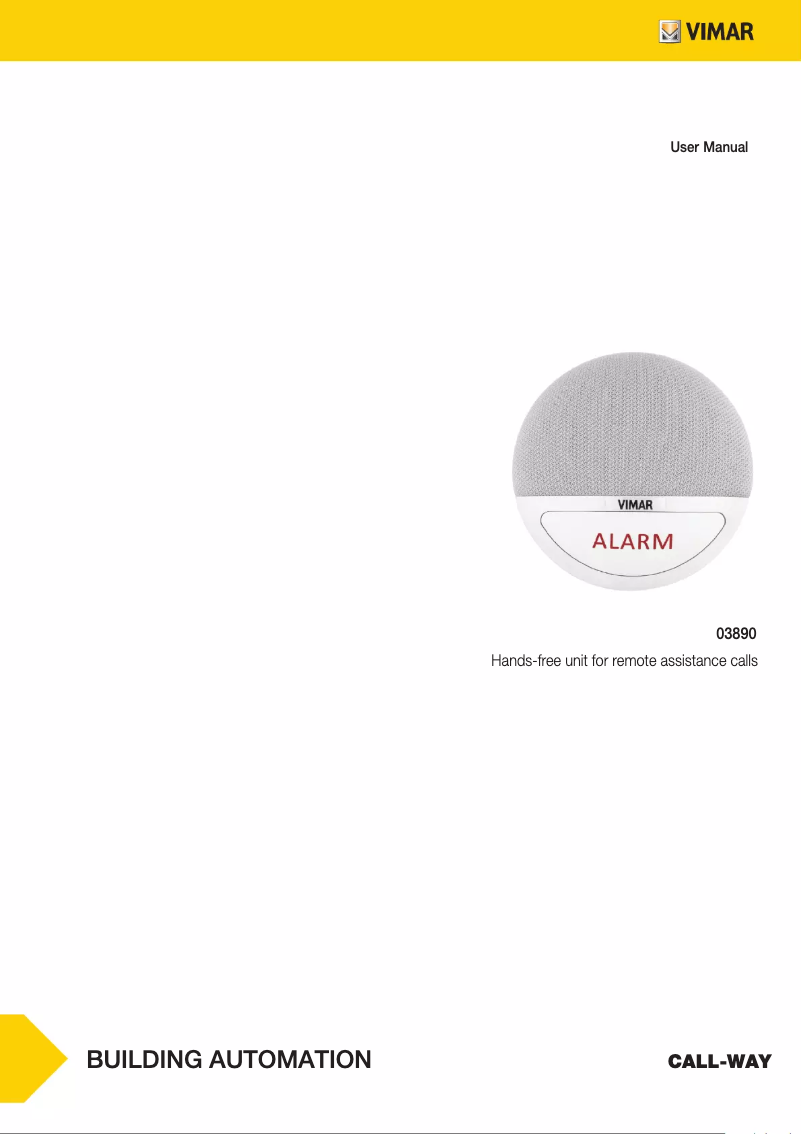 Page 1 de la notice Manuel utilisateur Vimar 03890