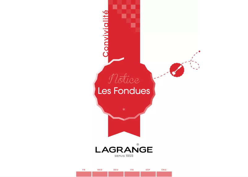 Page 1 de la notice Manuel utilisateur Lagrange Fondue Elégance