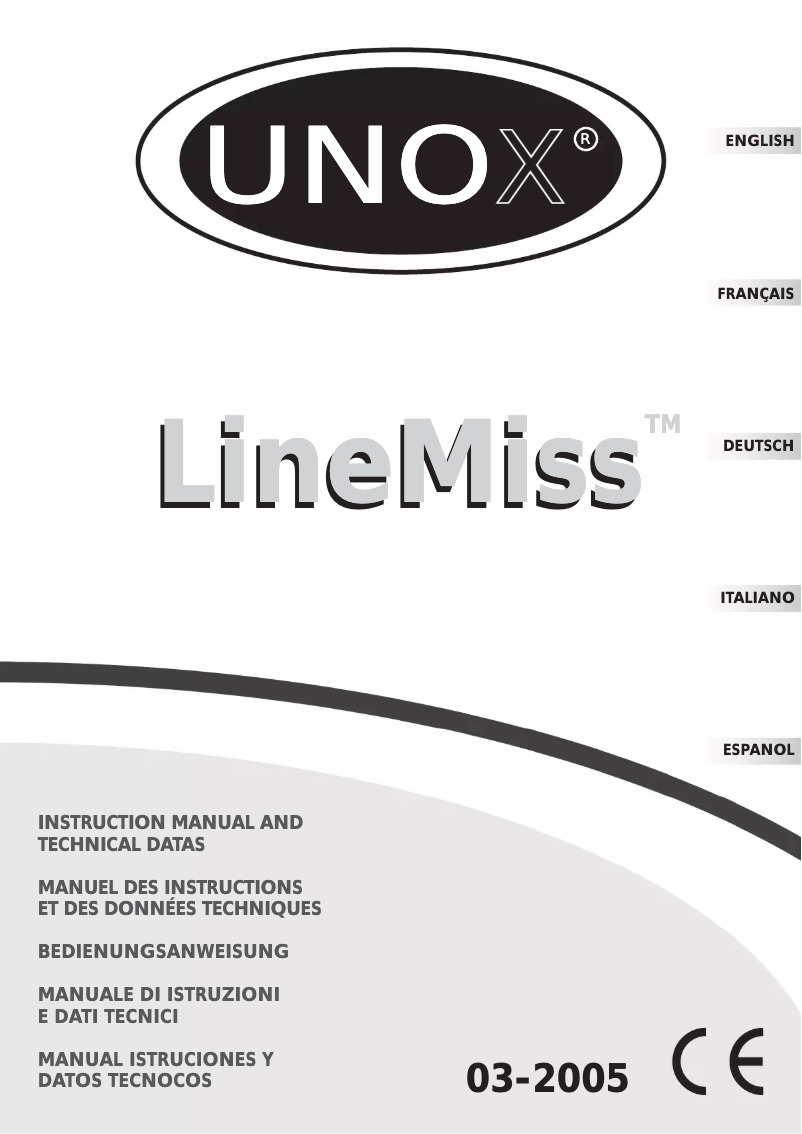 Page 1 of the manual User Manual Unox LineMiss