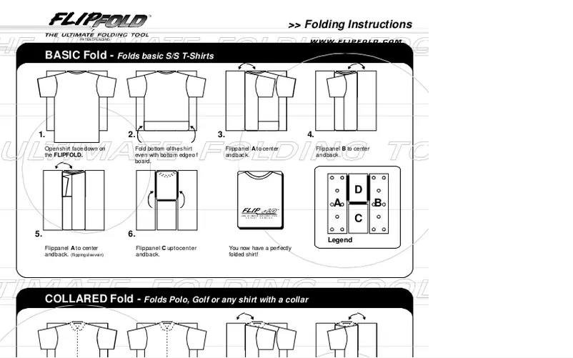 Page n°1 - Manuel utilisateur FlipFold Shirt Folder