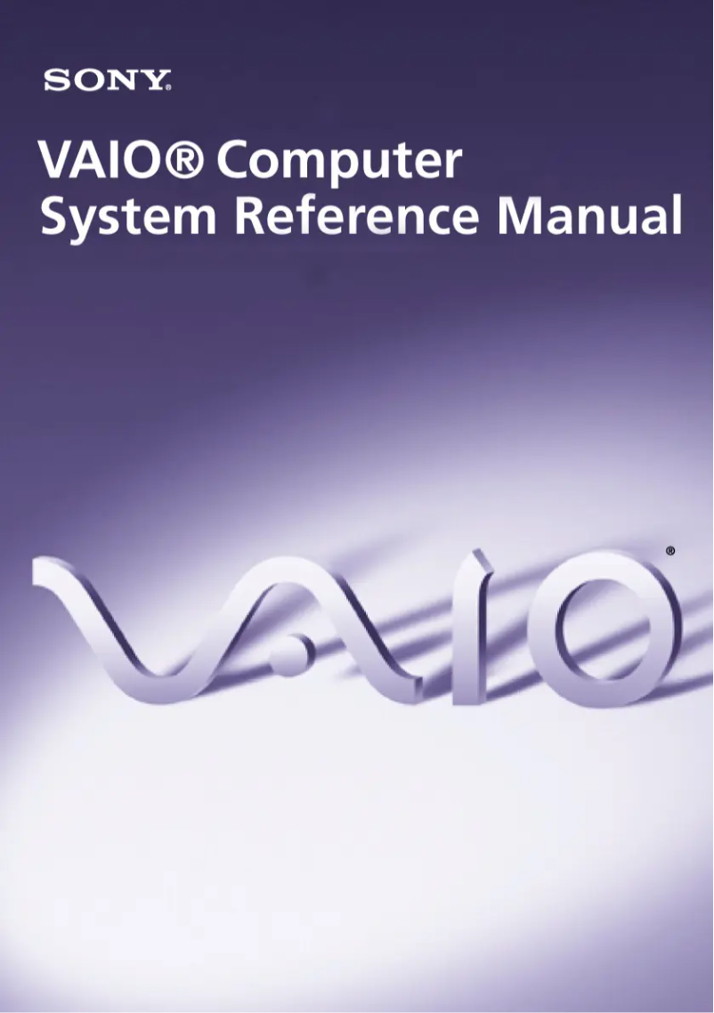 Página 1 del manual Manual de usuario Sony Vaio PCV-RS101