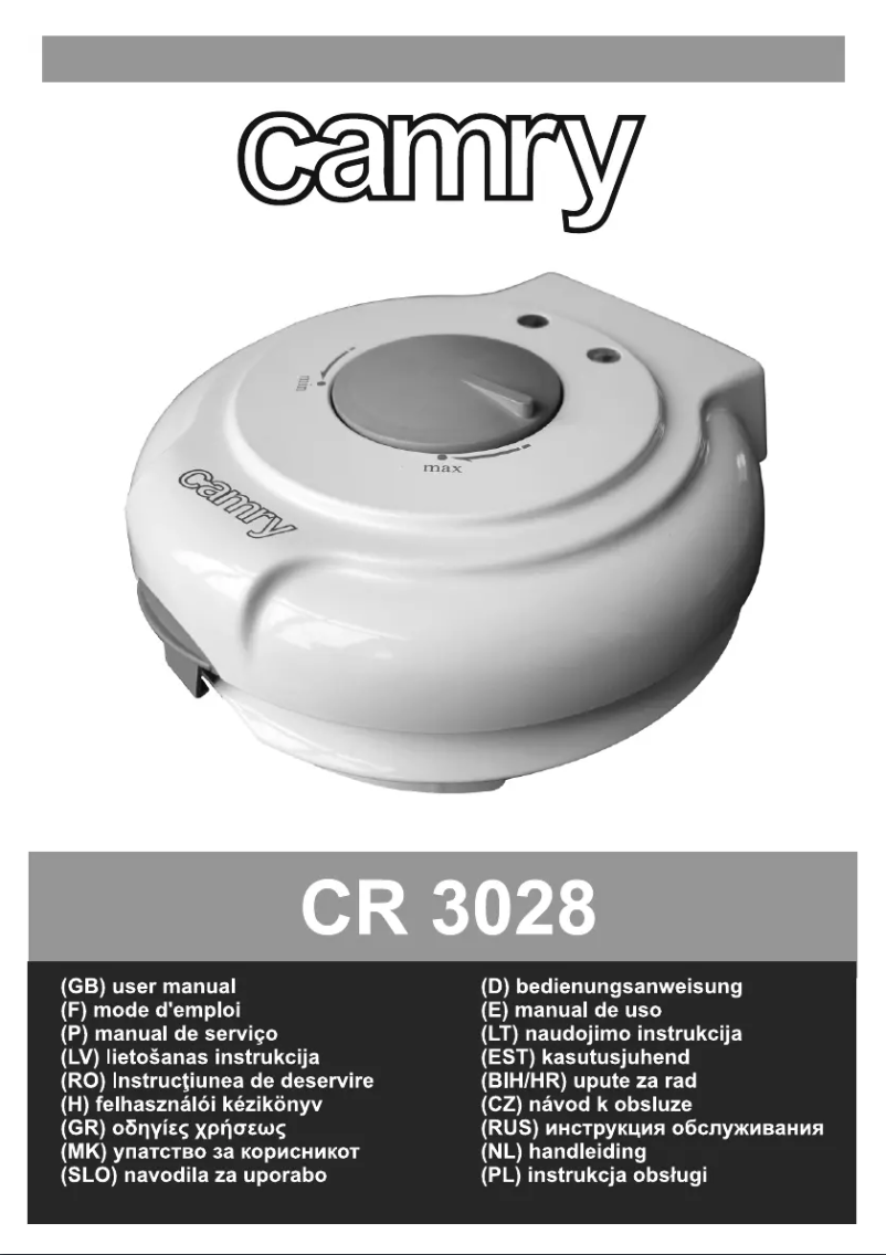 Page n°1 - Manuel utilisateur Camry CR 3028