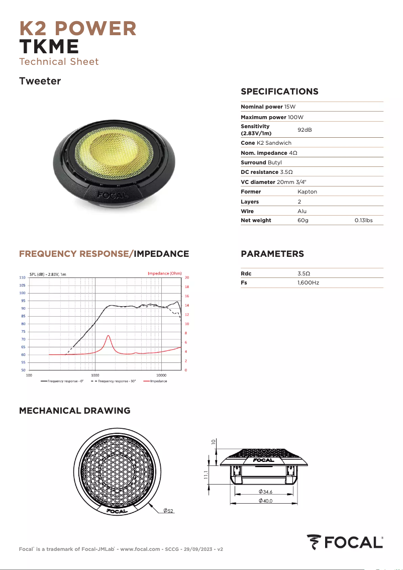 Imagen de la primera página del manual del dispositivo K2 Power Evo ES 100 KE