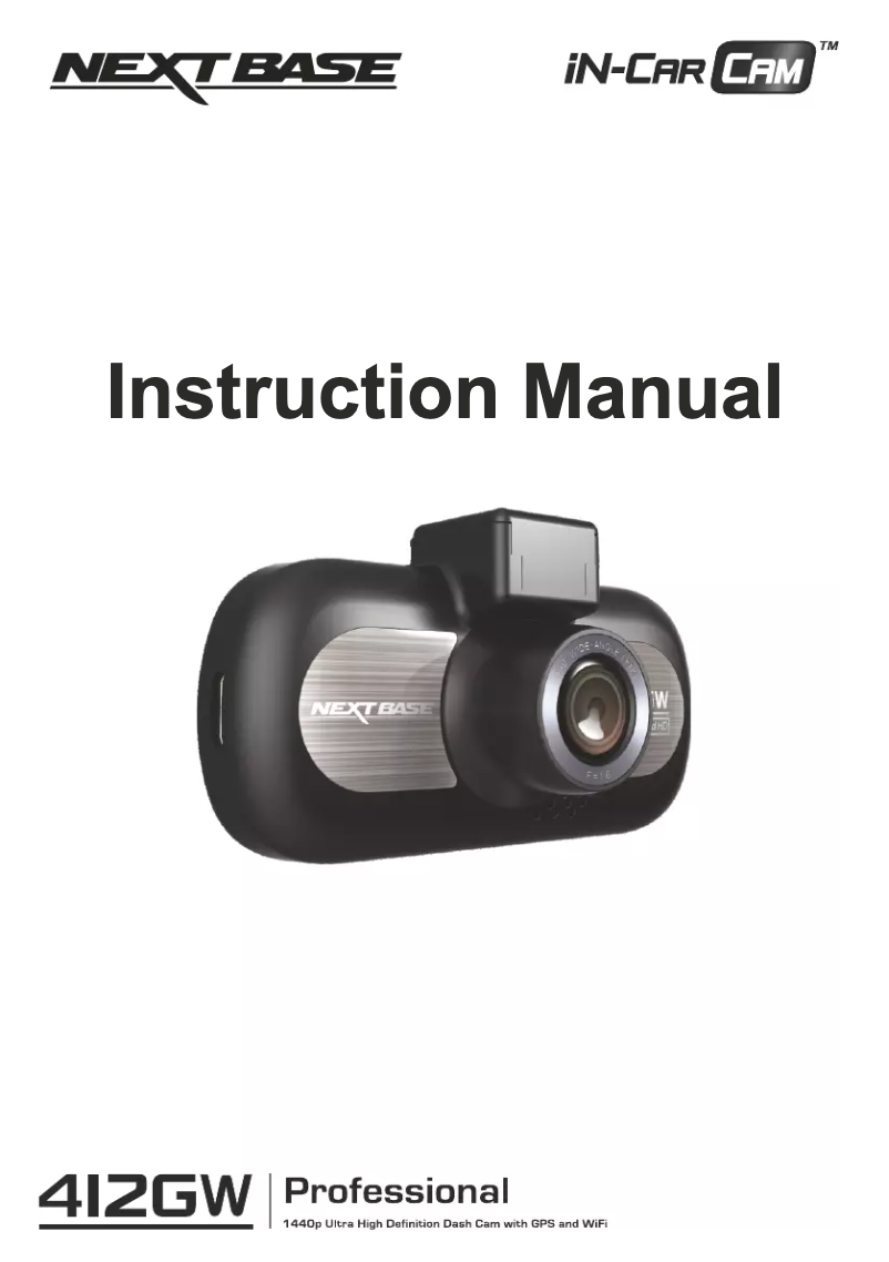 Page n°1 - Manuel utilisateur Nextbase In-Car Cam 412GW Professional