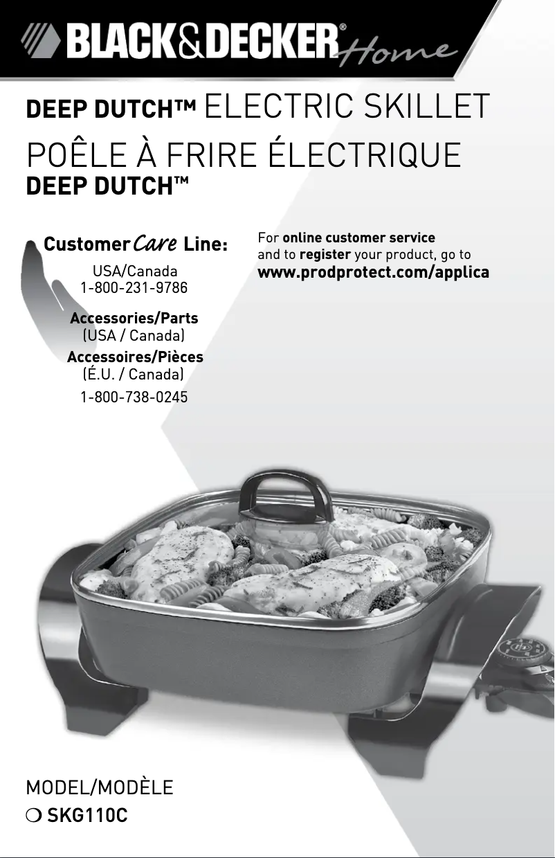 Page n°1 - Manuel utilisateur Black & Decker Deep Dutch SKG110C