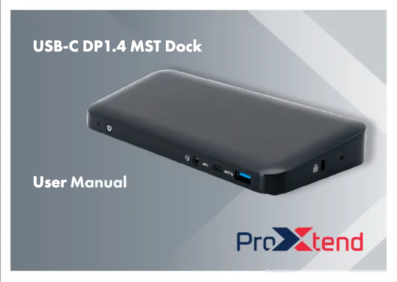 Page 1 de la notice Manuel utilisateur ProXtend DOCK2X4KUSBCMST