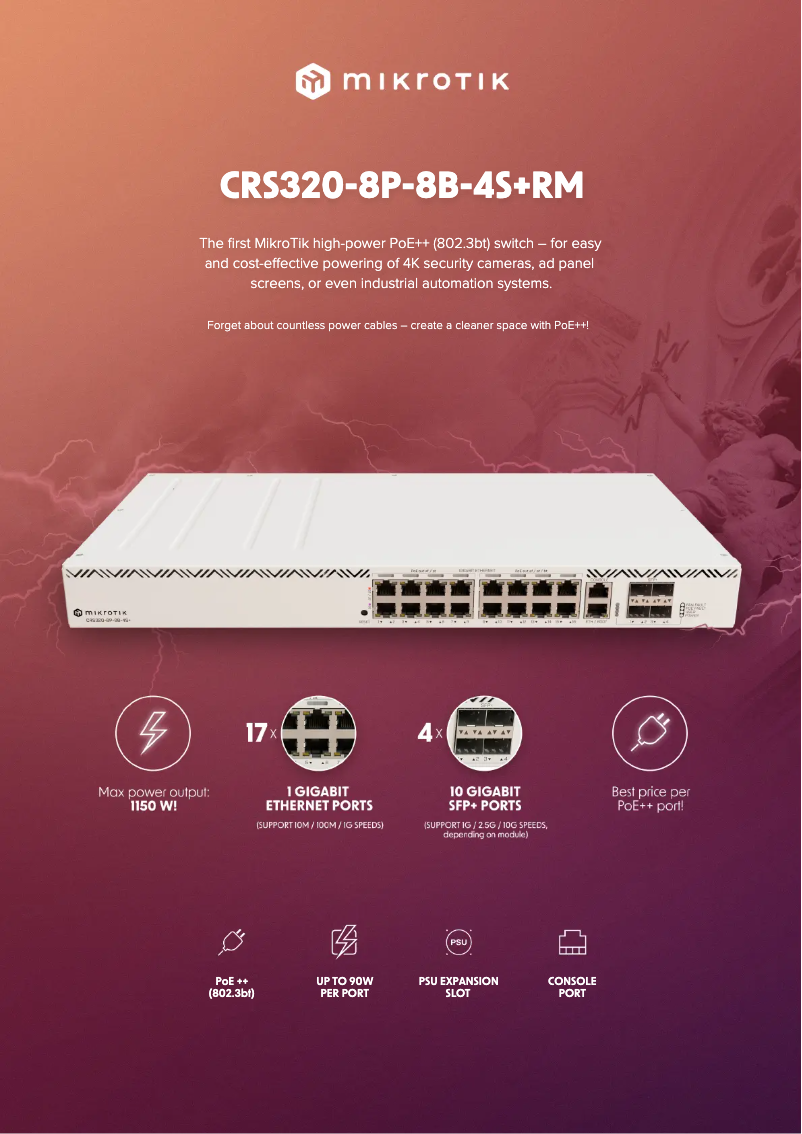 Image de la première page du manuel de l'appareil CRS320-8P-8B-4S