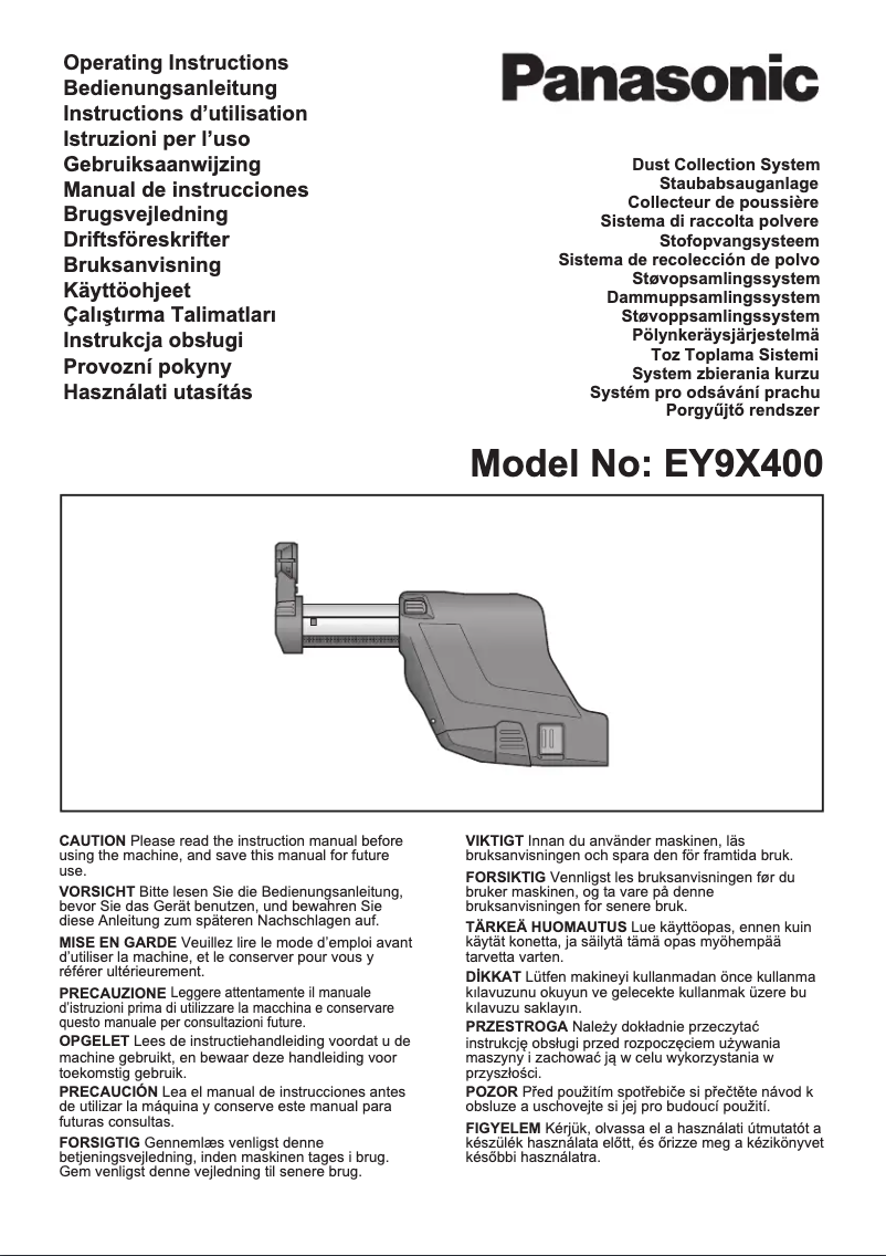 Page 1 de la notice Manuel utilisateur Panasonic EY9X400