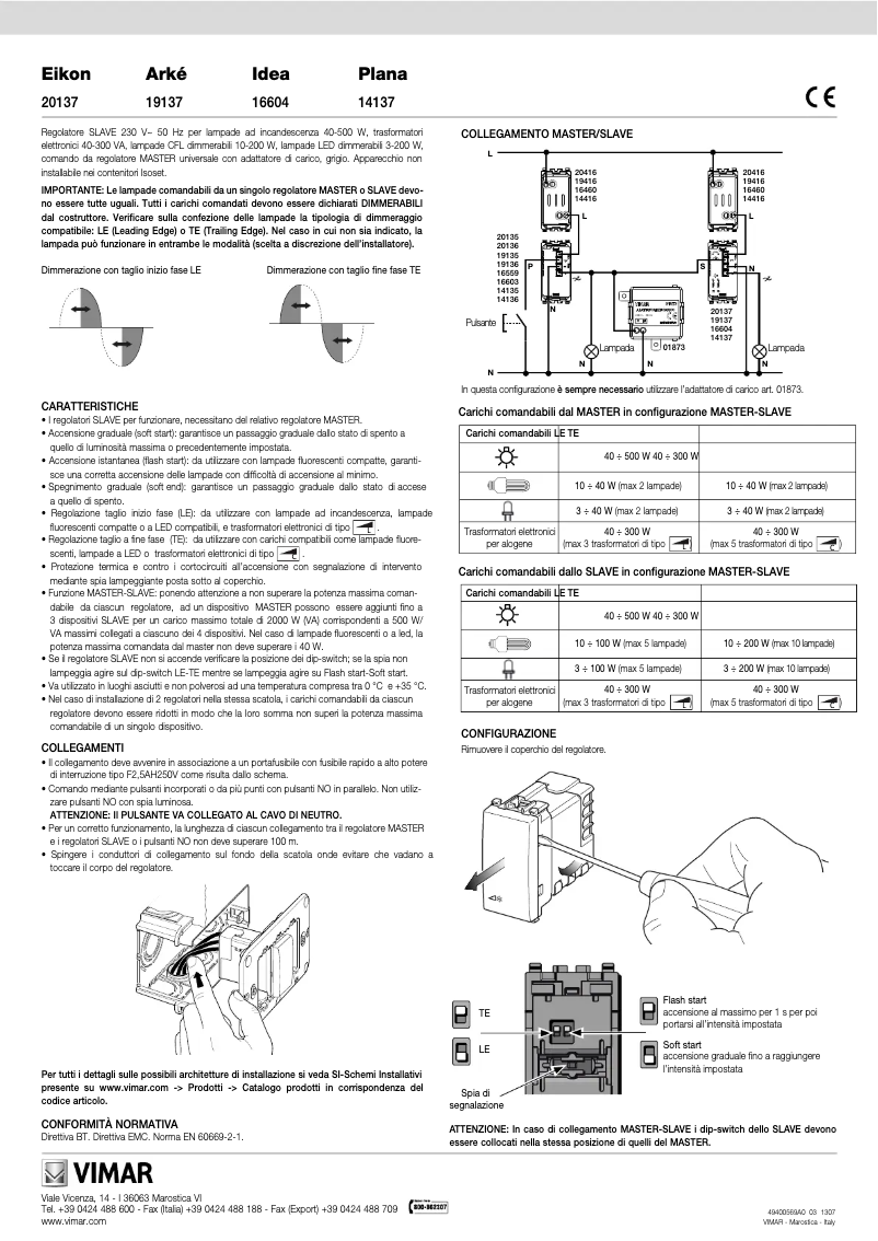 Page 1 de la notice Manuel utilisateur Vimar 20137.N