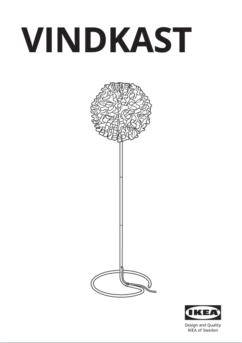 Page 1 de la notice Manuel utilisateur Ikea VINDKAST 405.390.84