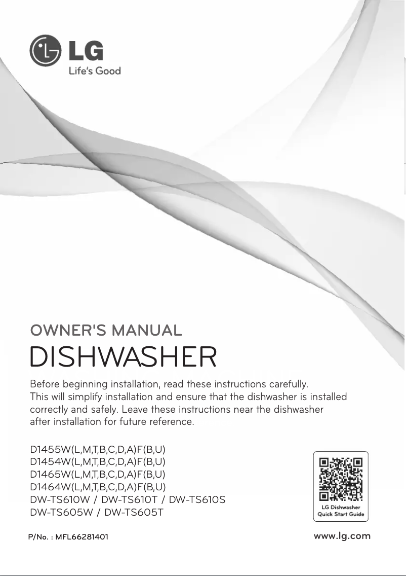 Página 1 del manual Manual de usuario LG DW-TS610W