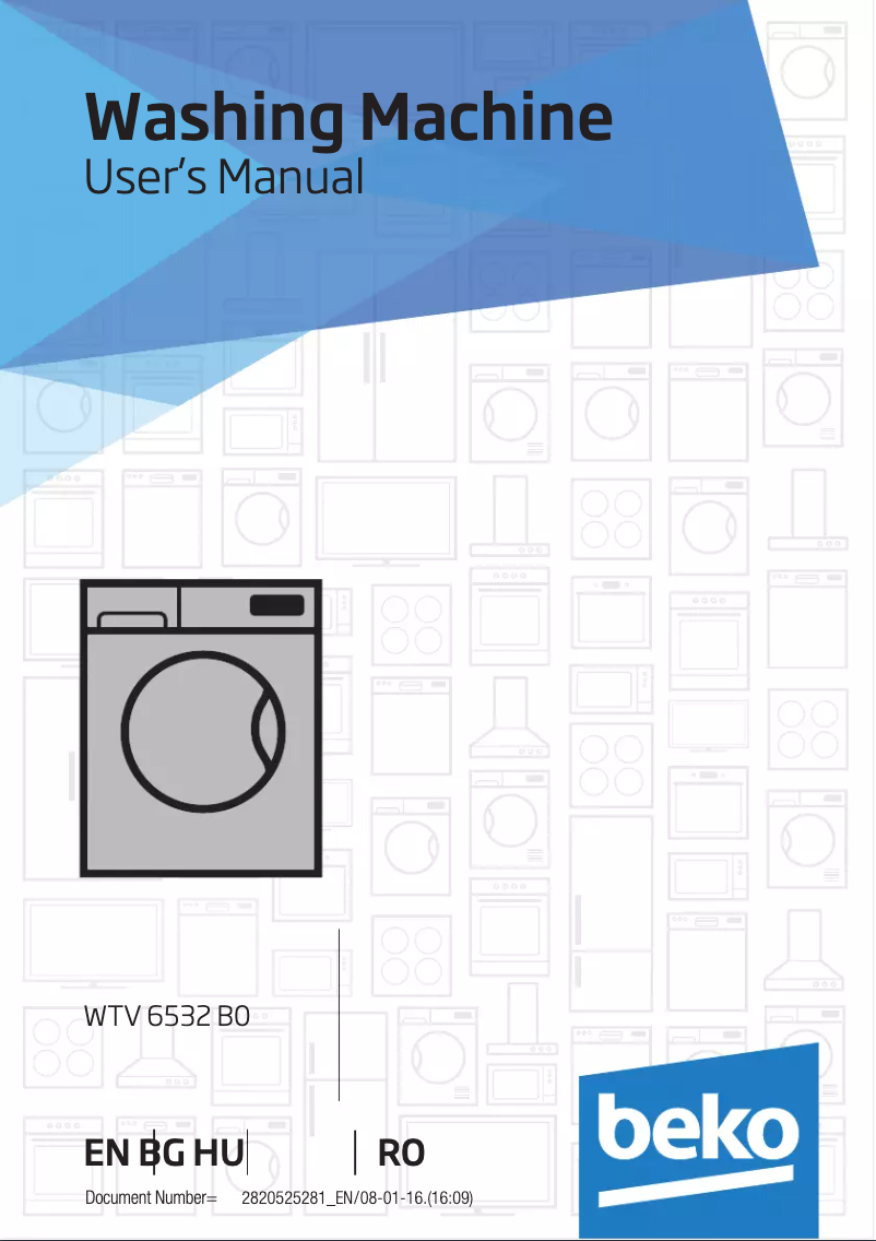 Page n°1 - Manuel utilisateur Beko WTV 6532 B0