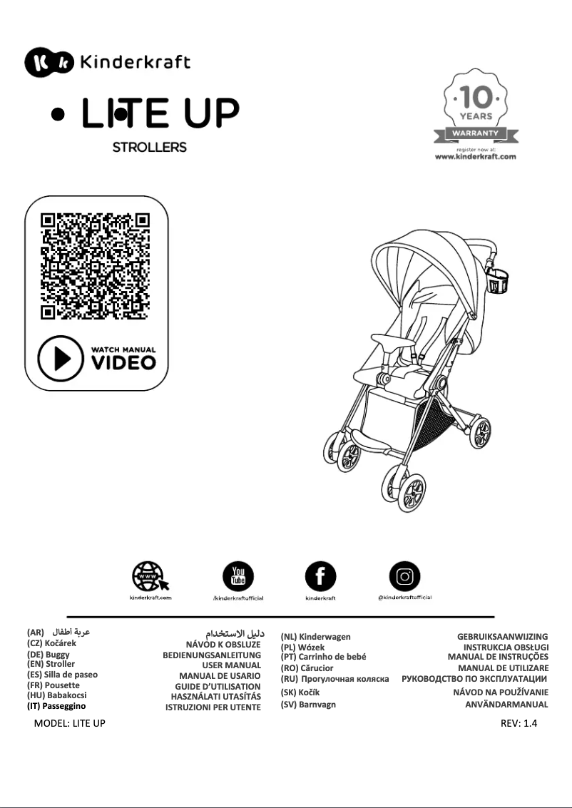Page 1 de la notice Manuel utilisateur Kindercraft LITE UP