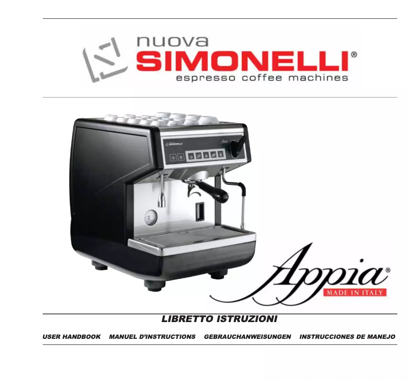 Page n°1 - Manuel utilisateur Nuova Simonelli Appia 1 Group