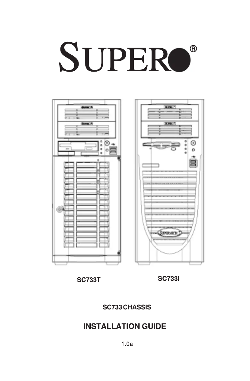 Page 1 de la notice Manuel utilisateur Supermicro SC733i-450