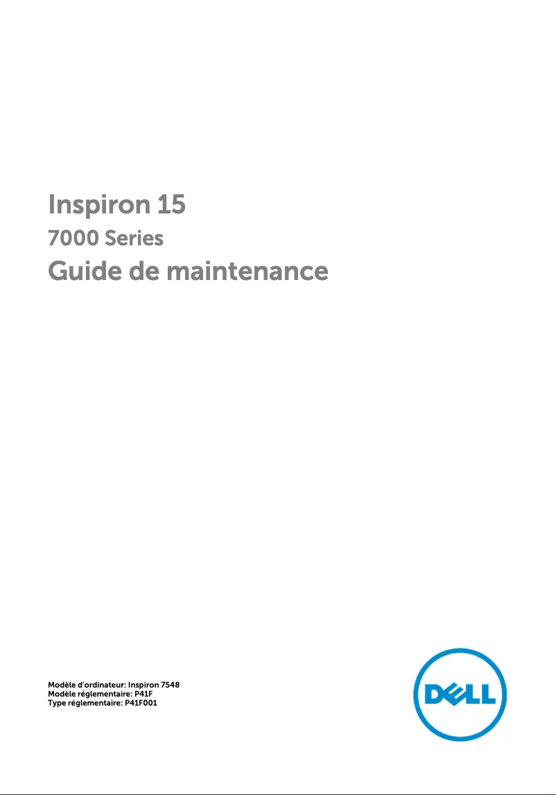 Page 1 de la notice Manuel utilisateur Dell Inspiron 7548
