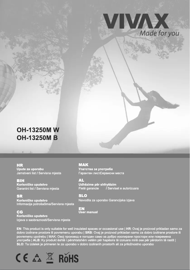 Image de la première page du manuel de l'appareil OH-13250M B