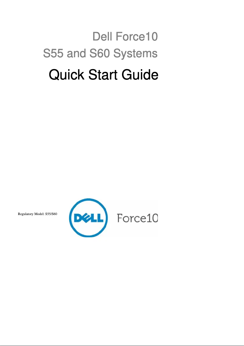 Page n°1 - Guide d'installation Dell Force10 S55T