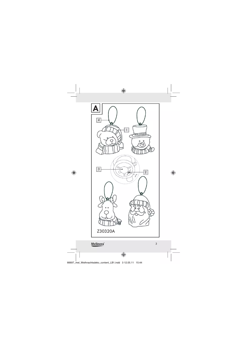 Page 1 de la notice Manuel utilisateur Melinera IAN 66697