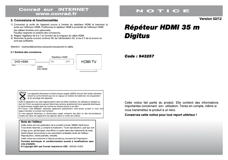Image de la première page du manuel de l'appareil DS-55901