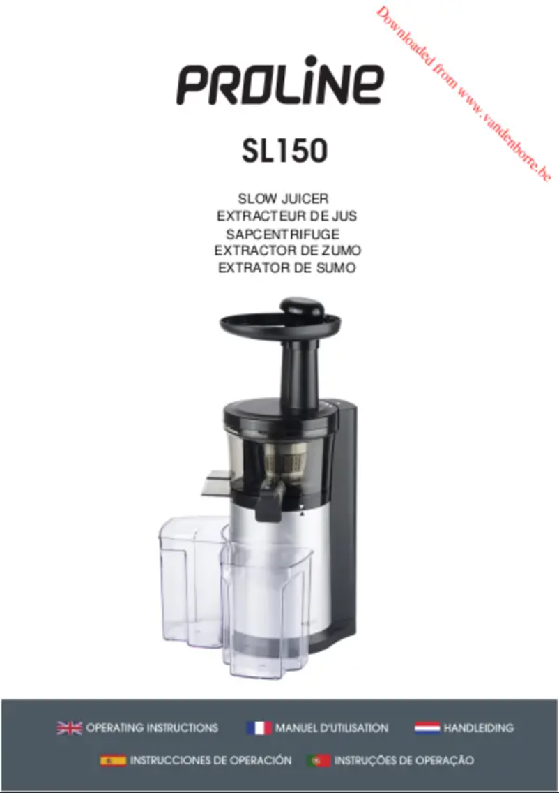 Page 1 de la notice Manuel utilisateur Proline SL150