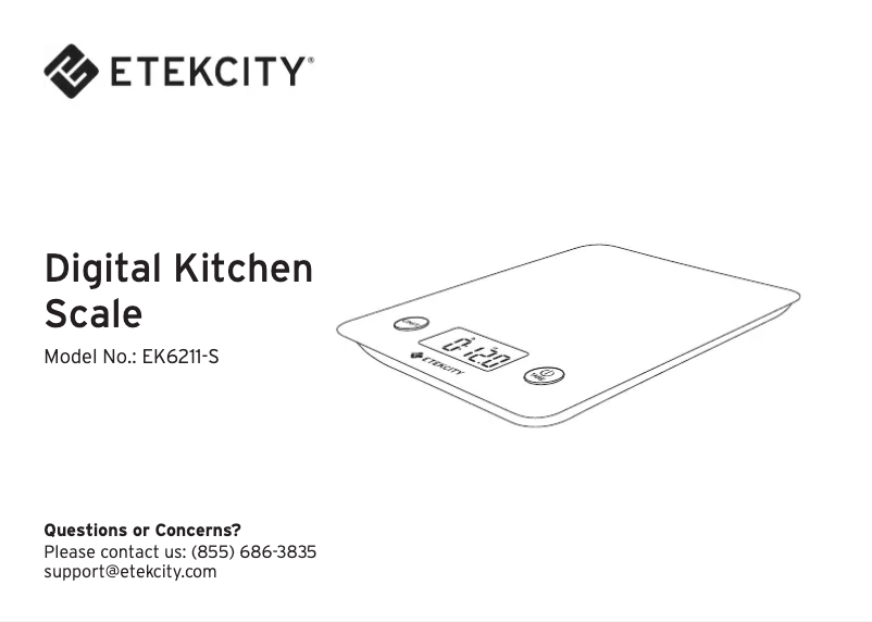 Page n°1 - Manuel utilisateur Etekcity EK6211-S
