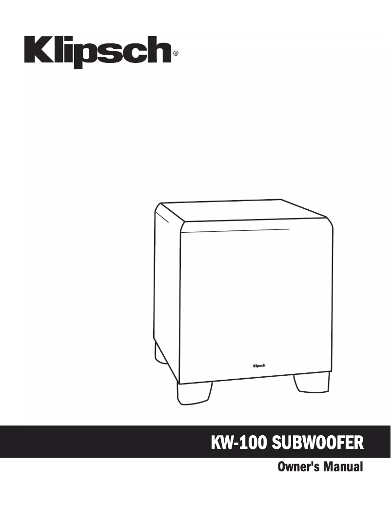 Image de la première page du manuel de l'appareil KW-100