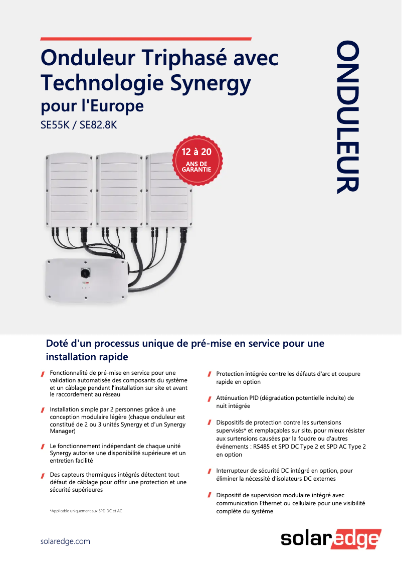 Página 1 del manual Guía de instalación SolarEdge SESUK-RW00INNN4
