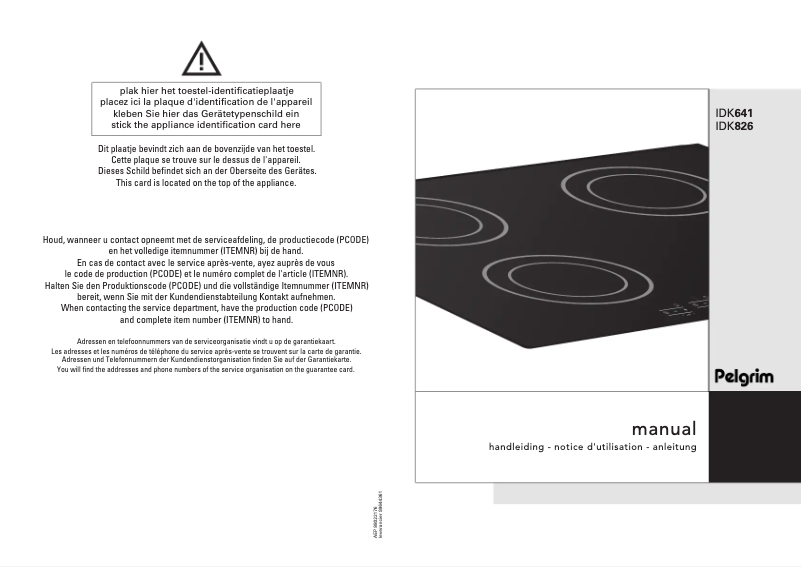 Page n°1 - Manuel utilisateur Pelgrim IDK826
