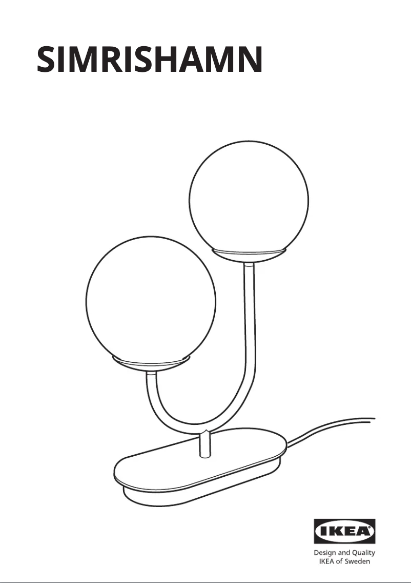 Page 1 de la notice Manuel utilisateur Ikea SIMRISHAMN 404.376.79