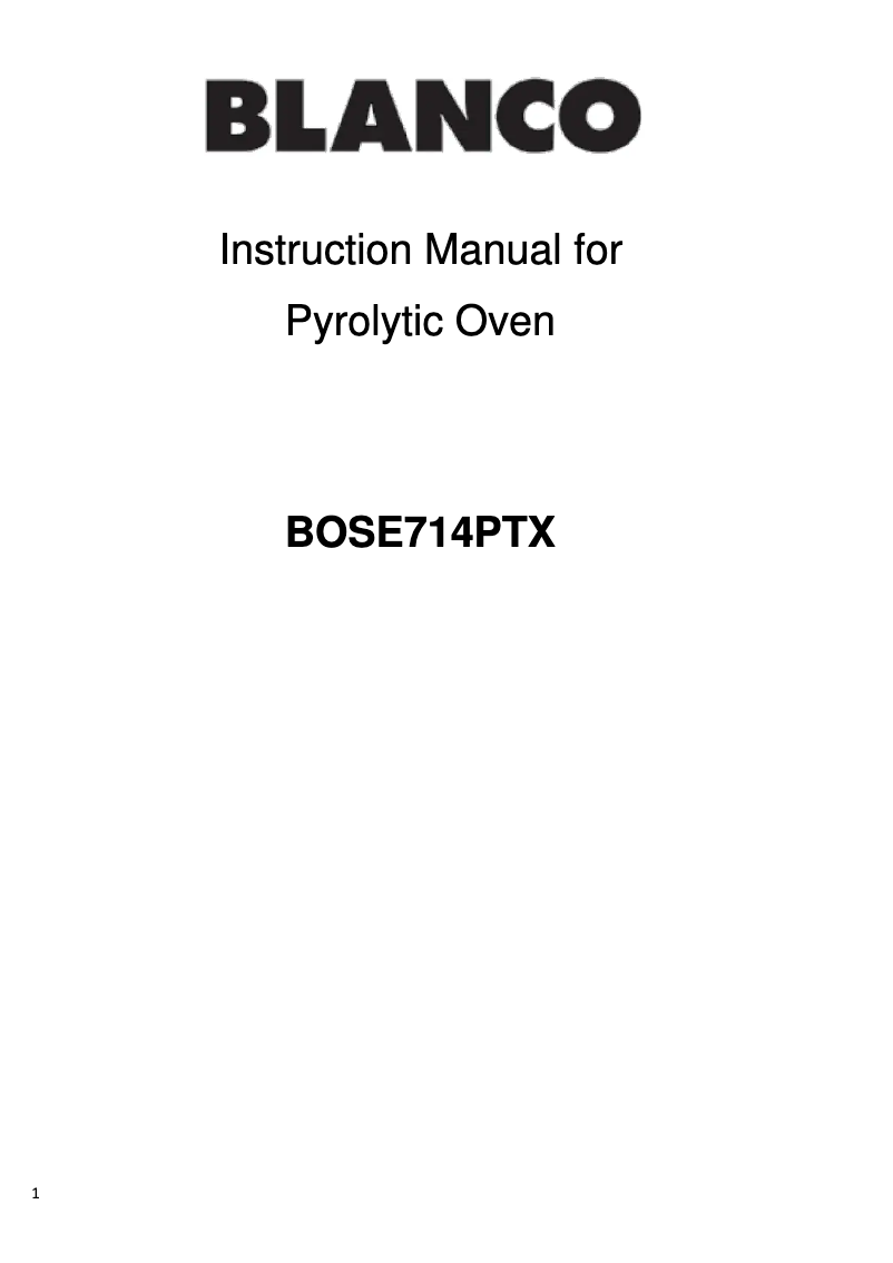 Image de la première page du manuel de l'appareil BOSE714PTX