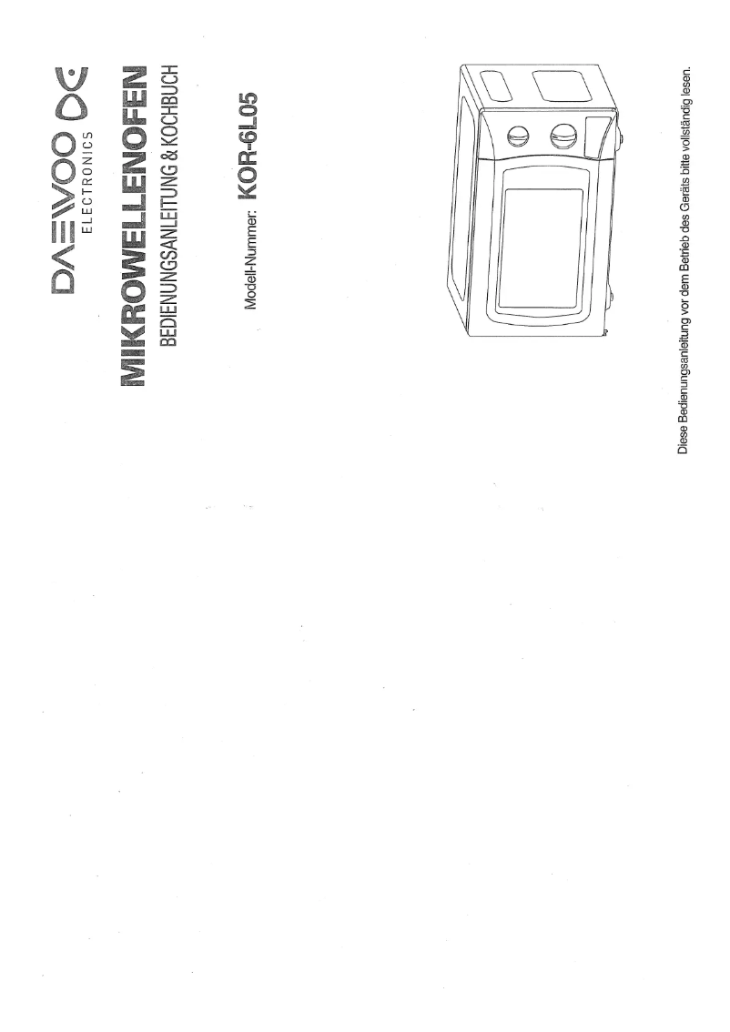 Página 1 del manual Manual de usuario Daewoo KOR6L05