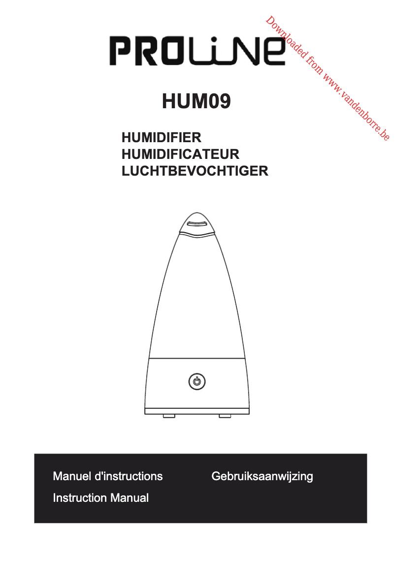 Page n°1 - Manuel utilisateur Proline HUM09