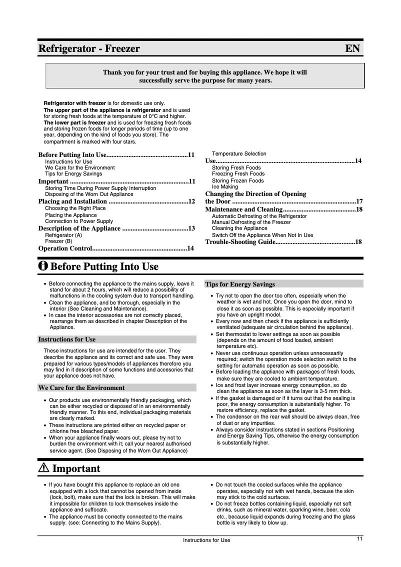 Page n°1 - Manuel utilisateur Gorenje RK-ORA-E