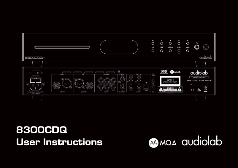 Image de la première page du manuel de l'appareil M-DAC+