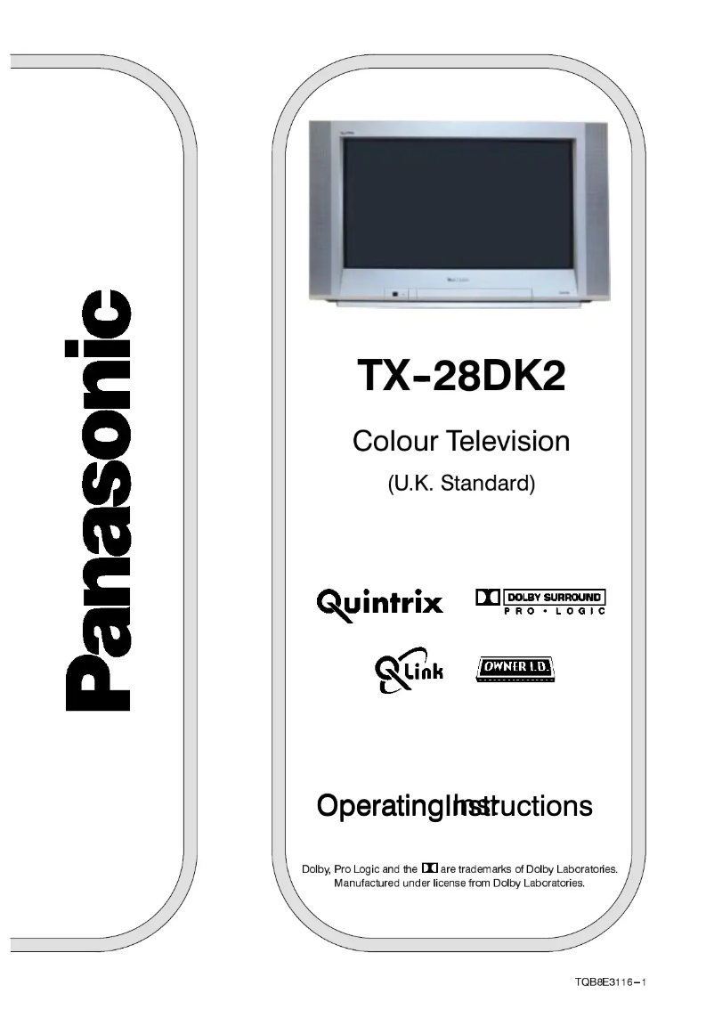Página 1 del manual Manual de usuario Panasonic TX-28DK2