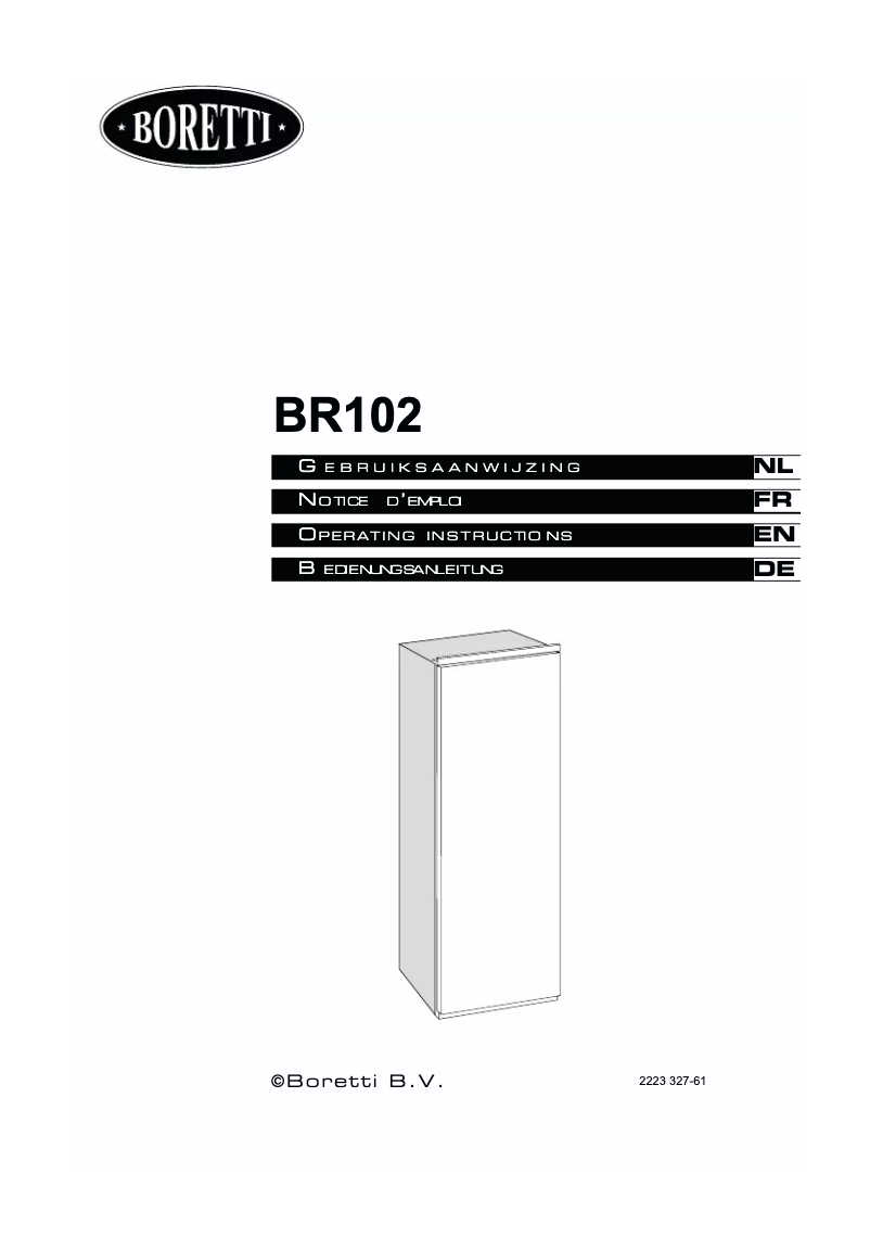 Image de la première page du manuel de l'appareil BR 102