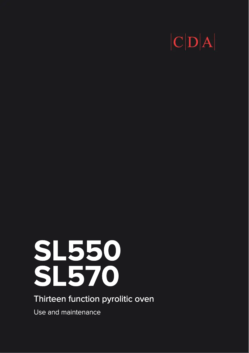 Page n°1 - Manuel utilisateur CDA SL550SS