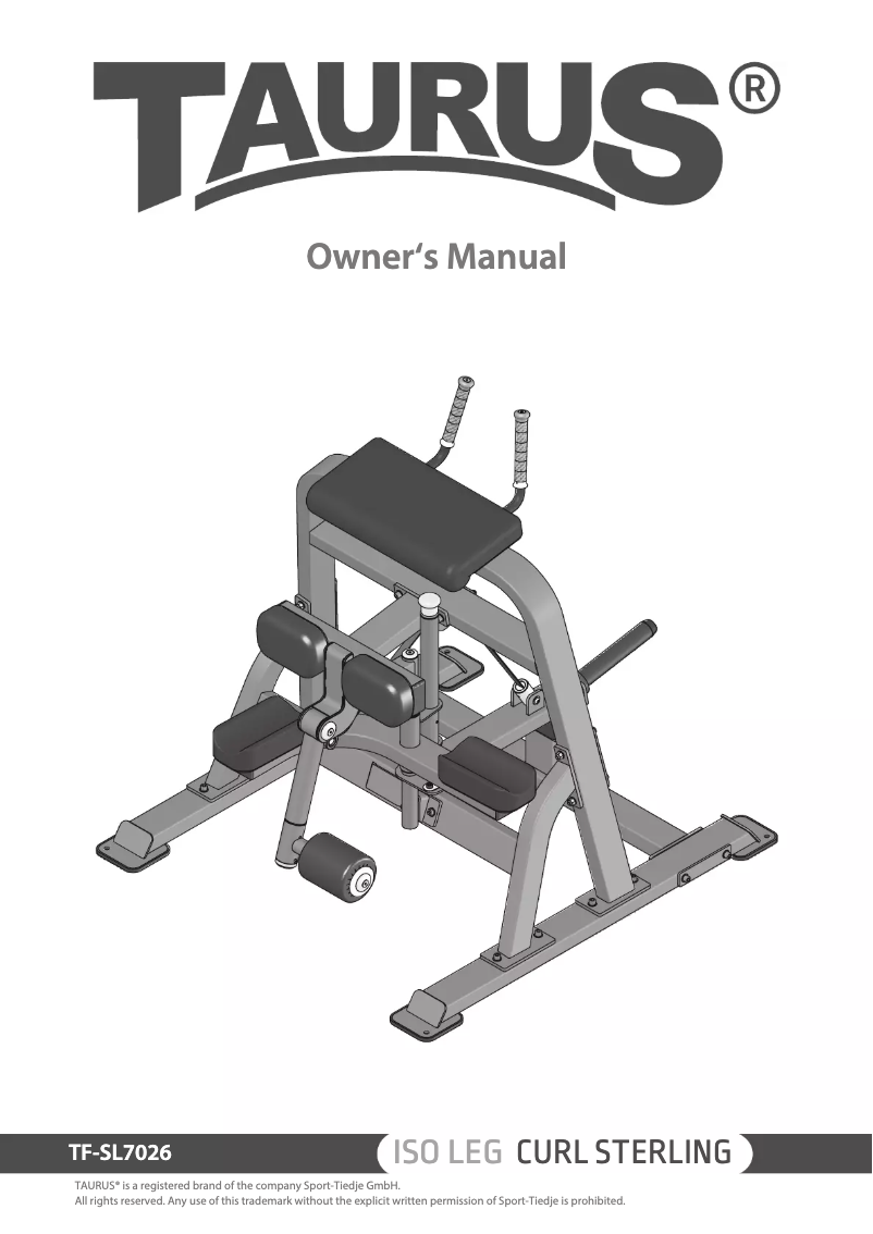Image de la première page du manuel de l'appareil Iso Leg Curl Sterling