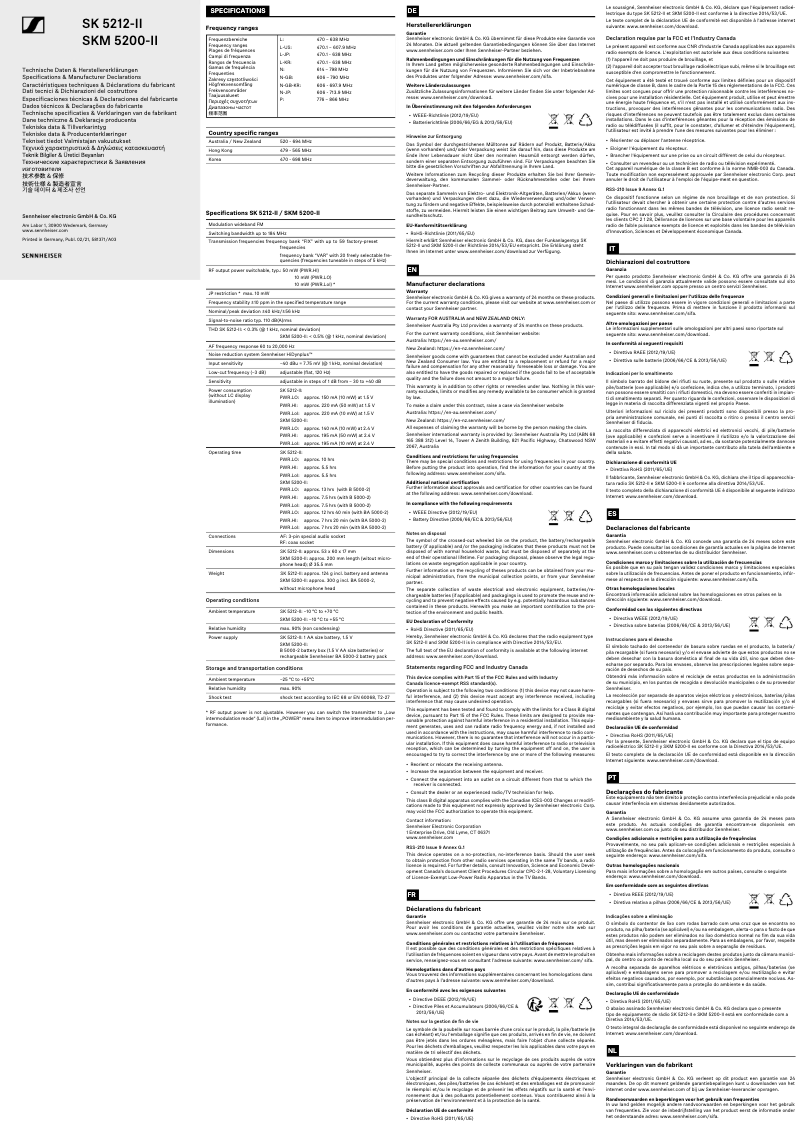 Image de la première page du manuel de l'appareil SKM 5200-II