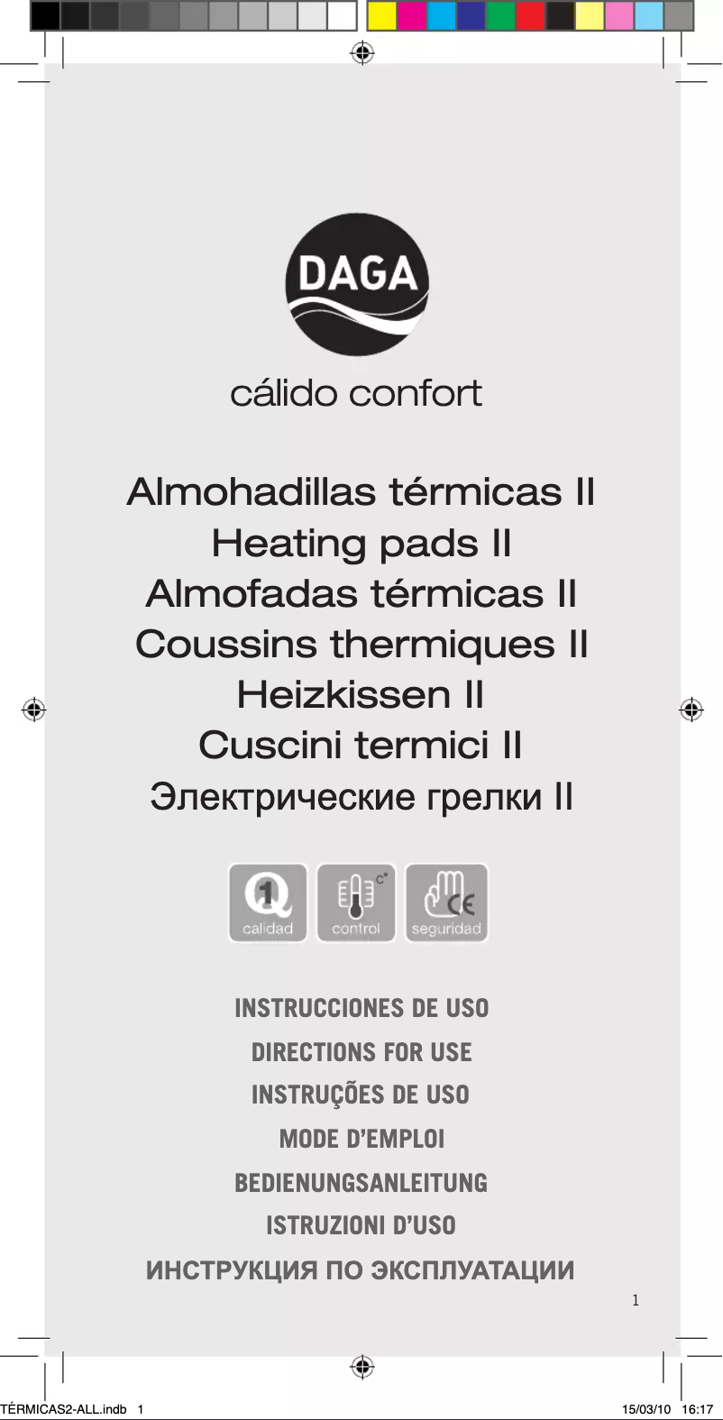 Page n°1 - Manuel utilisateur Daga E