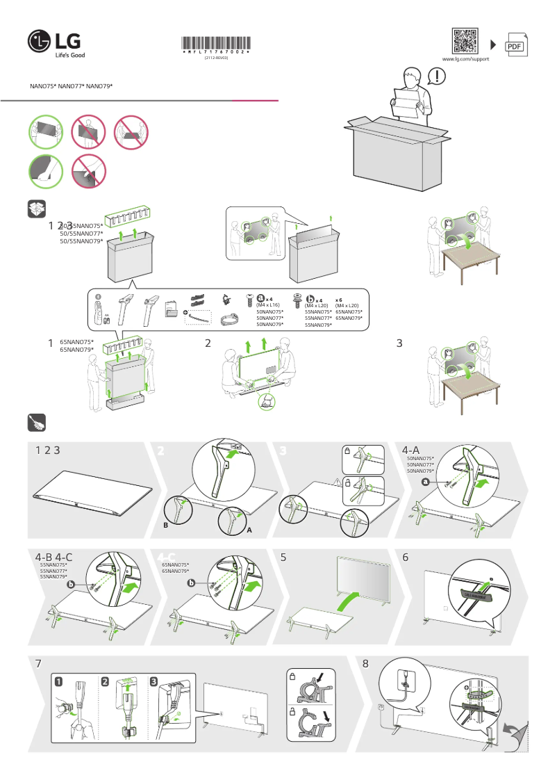 Image de la première page du manuel de l'appareil 50NANO756PA
